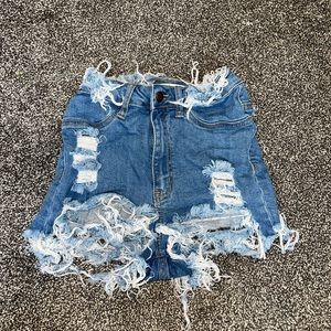 Dark Denim Short Shorts